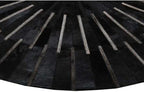Sn Alef Home Round Designer Rug for Living Room | Handcrafted Black & White Boho Floor Carpet | Modern Ethnic Circular Mat for Home Décor & Meditation Space (Black_8x8)