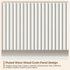 Jocoevol 6 Drawer Fluted Dresser, Modern Chest of Drawers for Bedroom with Hidden Handles, Wood Storage Organizer Cabinet for Living Room & Entryway, White (15.7" D x 47.3" W x 31.6" H)