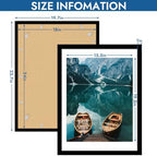 Hongkee 18x24 Frame Set of 4, 18 x 24 Black Wood Style(Mat 16x20)