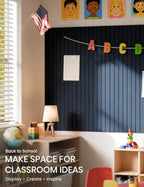 Fluxynara 36" x 24" Large Felt Bulletin Board, Carbon Blue