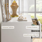 Wood Tall 5 Drawers Dresser, 27.6" W Fluted Modern Dressers for Bedroom