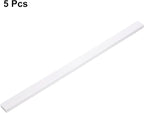 HARFINGTON 5pcs Cord Hider Wall 15inx0.8inx0.4in (LxWxH) PVC Cable Cover Self Adhesive Wire Hider Wall Mounted TV Cable Raceway for Cables Management (75in Total Length),White