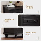4 Drawer Dresser for Bedroom, 35'' Tall Storage Chest of Drawers, Black
