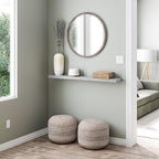 Ballucci Floating Shelves for Wall, 48" Wood Wall Shelf Set of 2, with Invisible Brackets for Bathroom, Living Room, Bedroom, Kitchen, Nursery, 8" Deep, Rustic Gray