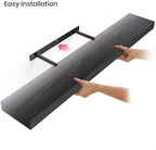 Ballucci Floating Shelf, 36" Wood Wall Shelf with Invisible Brackets for Bathroom, Living Room, Bedroom, Kitchen, Nursery, 8" Deep, Black