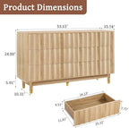 Bifins 53" Wide Fluted 6 Drawer Dresser