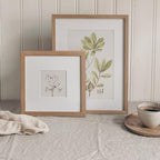 8x8 Picture Frame, Solid Oak Wood 8x8 photo Frame with Mat to 4x4