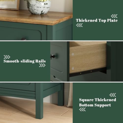 CARPETNAL 55" Green Dresser for Bedroom with 9 Drawer & Deep Drawers
