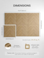 Fluxynara 6-Pack Large Felt Bulletin Board, Natural Oak Pyramid
