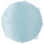Light Blue Decorative 3D Round Flower Pillow Handmade Cute Floral Summer Throw Pillow with Insert Satin Accent Cushion for Sofa Bed Couch Living Room Brdroom Boho Home Decor 12 Inch