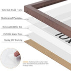 puthiac 10x14 Solid Oak Wood Picture Frames, Walnut, 3 Pack