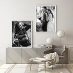 puthiac 24x36 Solid Oak Wood Picture Frame, White, 1 Pack