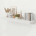48" White Floating Shelves 12inch Deep Wall Shelf, Set of 1