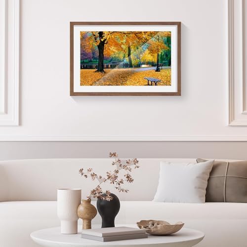 puthiac 13x19 Solid Oak Wood Picture Frames, Walnut, 3 Pack