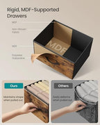 SONGMICS Dresser for Bedroom, Tall Dresser with 10 Fabric Drawers