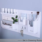 Bedside Shelf Bedroom Dorm Room Rack Organizer Storage -Use as Kid Student Wall Shelf to Organize Headphone,Remotes,Glass,Cellphones(Horizontal Type/White)