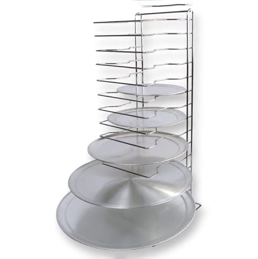 Winco APZT-1015 15-Slot Aluminum Pizza Pan Rack