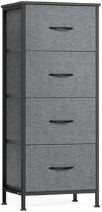 SONGMICS Dresser for Bedroom, Tall Dresser with 4 Fabric Drawers