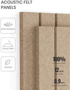 Fluxynara 48" x 36" Large Felt Bulletin Board, Taupe