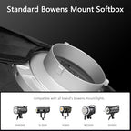 Godox 16" Small Square Softbox Quick Release, UL 40x40cm Universal Bowens Mount Soft Box Fast Setup for Studio Photography, Streaming, Video Lights with Diffusers/Honeycomb Grid/Diffuser Plate - size: 40x40cm /16"