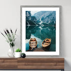 Hongkee 20x30 Frame Set of 4, 20 x 30 Grey Wood Style(Mat 16x24)