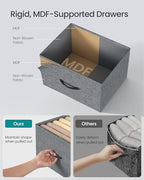 SONGMICS Dresser for Bedroom, Tall Dresser with 4 Fabric Drawers