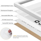 puthiac 8x8 Solid Oak Wood Picture Frame, White, 1 Pack