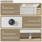 Tradare White Dresser for Bedroom, 8 Drawer Dresser with Metal Handles, 55" Wide Modern Dressers & Chest of Drawers for Living Room, Hallway, Entryway