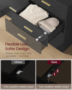 VASAGLE 6-Drawer Dresser, Chest of Drawers, 46.9 x 15.8 x 30.7 Inches
