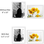 puthiac Picture Frame, White 8x10, Natural Solid Wood, 1 Pack