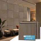 Art3d 12-Pack Acoustic Slat Panel & Ceiling Tile, 2 x 2 ft, Natural Oak