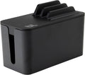 Bluelounge CableBox Mini Station Black Cable and Cord Management System - Small Surge Protector Included