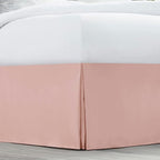 Nestl Peach Beige Full XL Bed Skirt - Full XL Size Bed Skirt 14 Inch Drop - Brushed Microfiber Bed Skirts - Hotel Quality Pleated Bed Skirt - Shrinkage & Fade Resistant