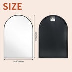 Giftgarden Black Arched Mirror 20x30 Inch, Arch Bathroom Mirror Wall Mounted with Aluminum Frame for Vanity, Powder Room, Bedroom, Mantle