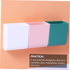 3pcs Bin Lids Included Wall-mounted Organizer Box Wall Bedside Shelf Cubbies Storage Bins Storage Box