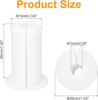 uxcell 2Pcs Wall Grommets for Cables 3/4 Inch Silicone Cable Wall Bushing Feed Through Cable Routing Kit Accessories Wall Cable Pass Through for Ethernet with 7mm Hole, White