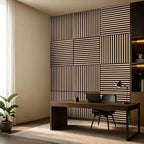 Art3d 12-Pack Acoustic Slat Panel & Ceiling Tile, 2 x 2 ft, Natural Oak