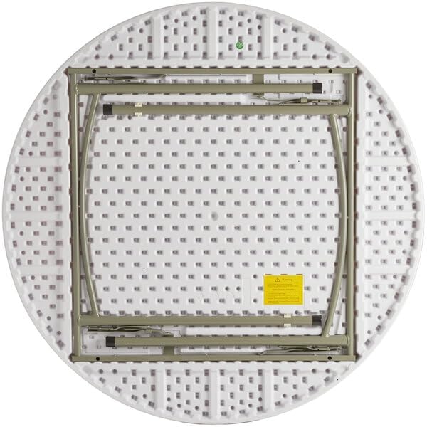 PRO&Family Commercial Round Folding Table, White Top, Powder-Coated Steel Frame, High-Impact Polyethylene Construction, Perfect for Wedding, Party, Shool, Church. (3, 48")