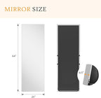 NEWBULIG 64"x21" Full Length Mirror, Full Body Floor Mirror with Aluminum Alloy Thin Frame, Wall or Standing Mirror for Bedroom, Living Room, Dressing Room, Silver