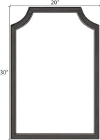 WallBeyond Scalloped Wood Mirror for Small Bathroom Vanity 20x30 Inch Rectangle Wall Mirror Decor for Hallway Bedroom Living Room Home (Black)