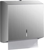 Paper Towel Dispenser Wall Mount - Multifold Trifold Paper Towel Dispensers, Large Capacity Stainless Steel Tissue Holder, Suitable for Bathrooms and Public Places