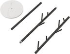DOORXIFO Black Metal Coat Rack, Freestanding with Hooks, Entryway Coat Rack Stand, Coat Racks with Marble Base, Coat Tree for Hanging Clothes, Hats, Bags
