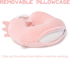 Niuniu Daddy Axolotl Kids Travel Pillow Road Trip Essentials for 9-12 Years Old - Soft Memory Foam Kids Neck Pillow for Airplane Travel Sleeping Essentials- Luminous Cervical Neck Pillow for Adults