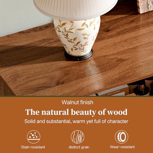 Chrangmay Modern Chest of Drawers with 9 Drawers,Deep Drawers,Clothes Organizer,Large Storage Cabinet for Living Room, Bedroom,Hallway,with Anti-Tipping Device, Caramel