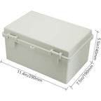 Zulkit Junction Box ABS Plastic Dustproof Waterproof IP65 Electrical Boxes Hinged Shell Outdoor Universal Project Enclosure with 2 Cable Glands 11.42 x 7.48 x 5.51 Inch (290x190x140mm)