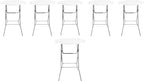 PRO&Family Commercial Round Folding Table, White Top, Powder-Coated Steel Frame, High-Impact Polyethylene Construction, Perfect for Wedding, Party, Shool, Church. (6, 32")