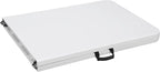 Folding Event Table, Heavy Duty Picnic Table Indoor Outdoor Camping, 6FT Portable w Handle Lock for Banquet, White