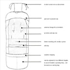 CozyMe Stroller Footmuff, Anti-Slip, Length Adjustable Fits for 0-5T Toddler Stroller Bunting Bag, Universal Fits All Stroller Footmuff
