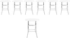 PRO&Family Commercial Round Folding Table, White Top, Powder-Coated Steel Frame, High-Impact Polyethylene Construction, Perfect for Wedding, Party, Shool, Church. (7, 32")