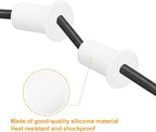 uxcell 2Pcs Wall Grommets for Cables 3/4 Inch Silicone Cable Wall Bushing Feed Through Cable Routing Kit Accessories Wall Cable Pass Through for Ethernet with 7mm Hole, White